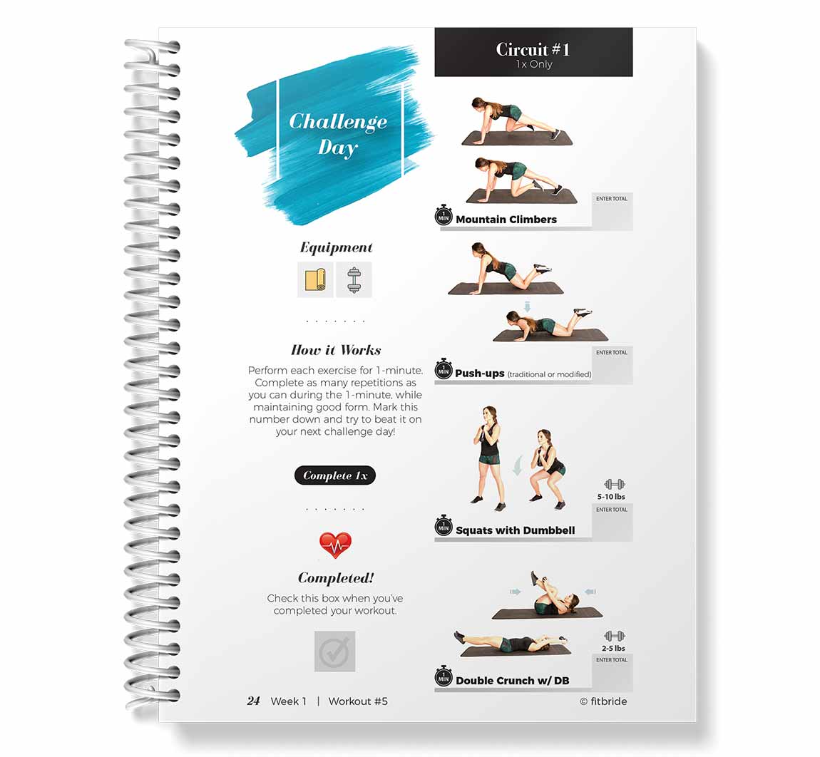 Fitbride workout book Challenge Day