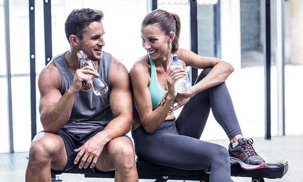 Photo of a man and woman after working out together