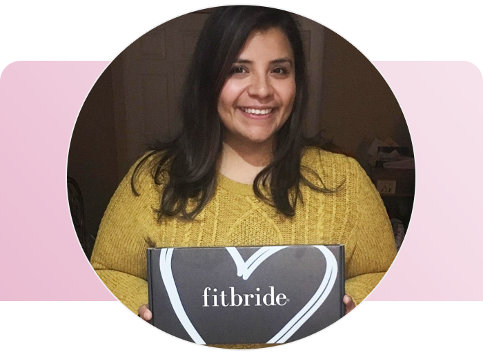 Photo of Cecilia holding Fitbride box